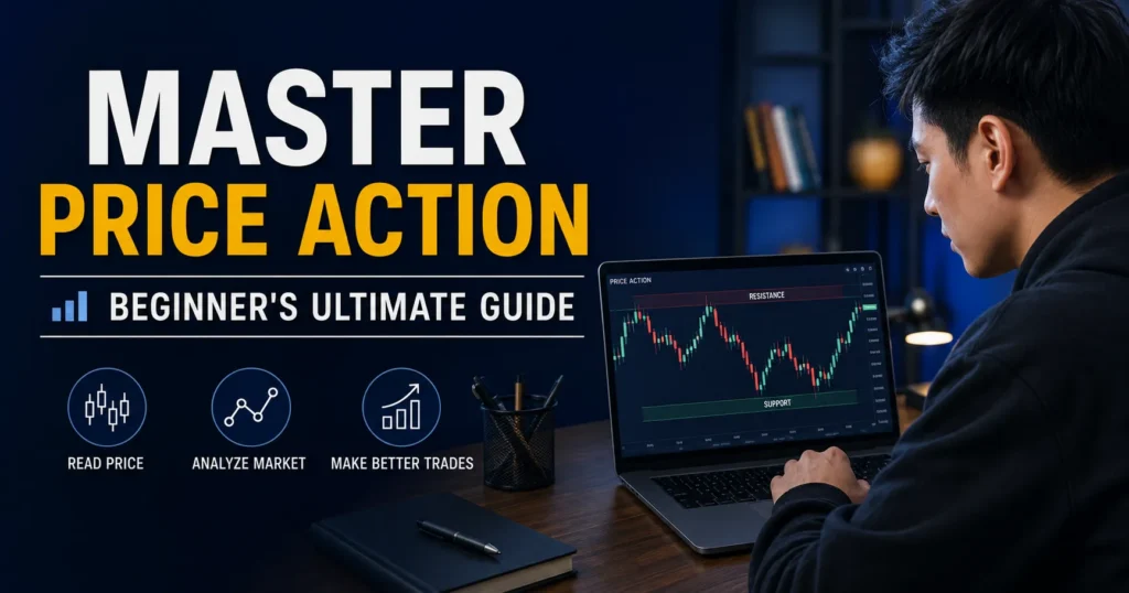 Price Action Trading guide thumbnail for beginners.