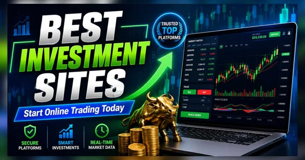 Best investment site for online trading beginners with modern trading platform interface