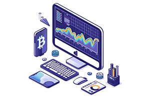 trading multiple assets forex crypto illustration